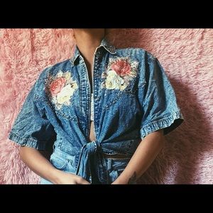 Vintage Pretty Bleu denim top